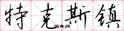 特克斯镇怎么写好看