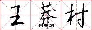 王莽村怎么写好看