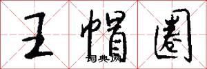 王帽圈怎么写好看