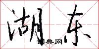 湖东怎么写好看