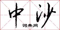 中沙怎么写好看
