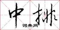 中排怎么写好看