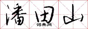 潘田山怎么写好看