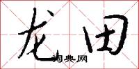 龙田怎么写好看