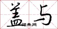 盖与怎么写好看