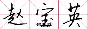 赵宝英怎么写好看