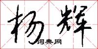 杨辉怎么写好看