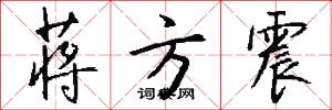 蒋方震怎么写好看
