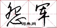 怨军怎么写好看