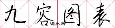 九容图表怎么写好看