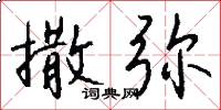 撒弥怎么写好看