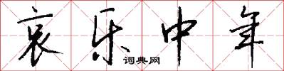 哀乐中年怎么写好看