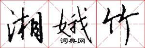 湘娥竹怎么写好看