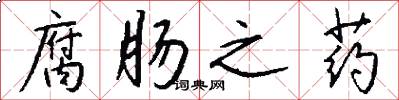 腐肠之药怎么写好看