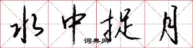 水中捉月怎么写好看