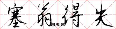 塞翁得失怎么写好看