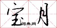 宝月怎么写好看