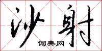 沙射怎么写好看
