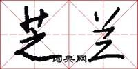 芝兰怎么写好看