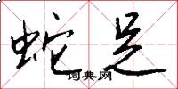 蛇足怎么写好看