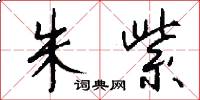 朱紫怎么写好看