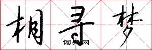 相寻梦怎么写好看