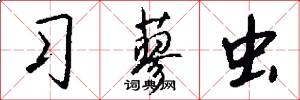 习蓼虫怎么写好看