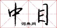 中目怎么写好看