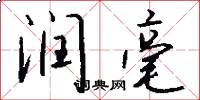 润毫怎么写好看