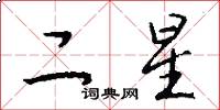 二星怎么写好看