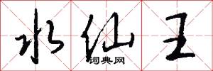 水仙王怎么写好看