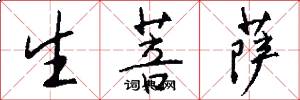 生菩萨怎么写好看