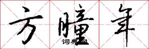 方瞳年怎么写好看