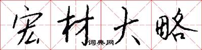宏材大略怎么写好看