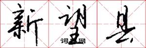 新望县怎么写好看