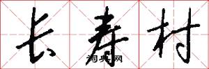 长寿村怎么写好看