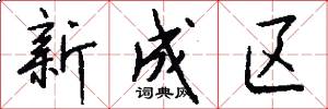 新成区怎么写好看