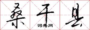 桑干县怎么写好看