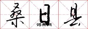 桑日县怎么写好看