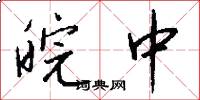 皖中怎么写好看