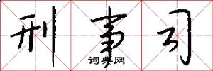 刑事司怎么写好看