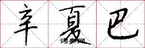 辛夏巴怎么写好看