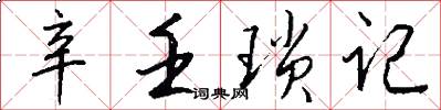 辛壬琐记怎么写好看