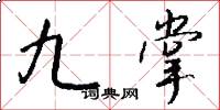 九掌怎么写好看