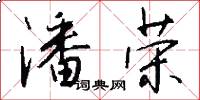潘荣怎么写好看