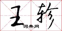王轸怎么写好看