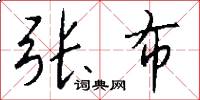 张布怎么写好看