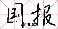 国报怎么写好看