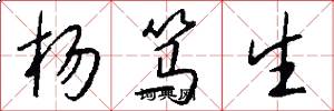 杨笃生怎么写好看