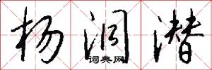 杨洞潜怎么写好看
